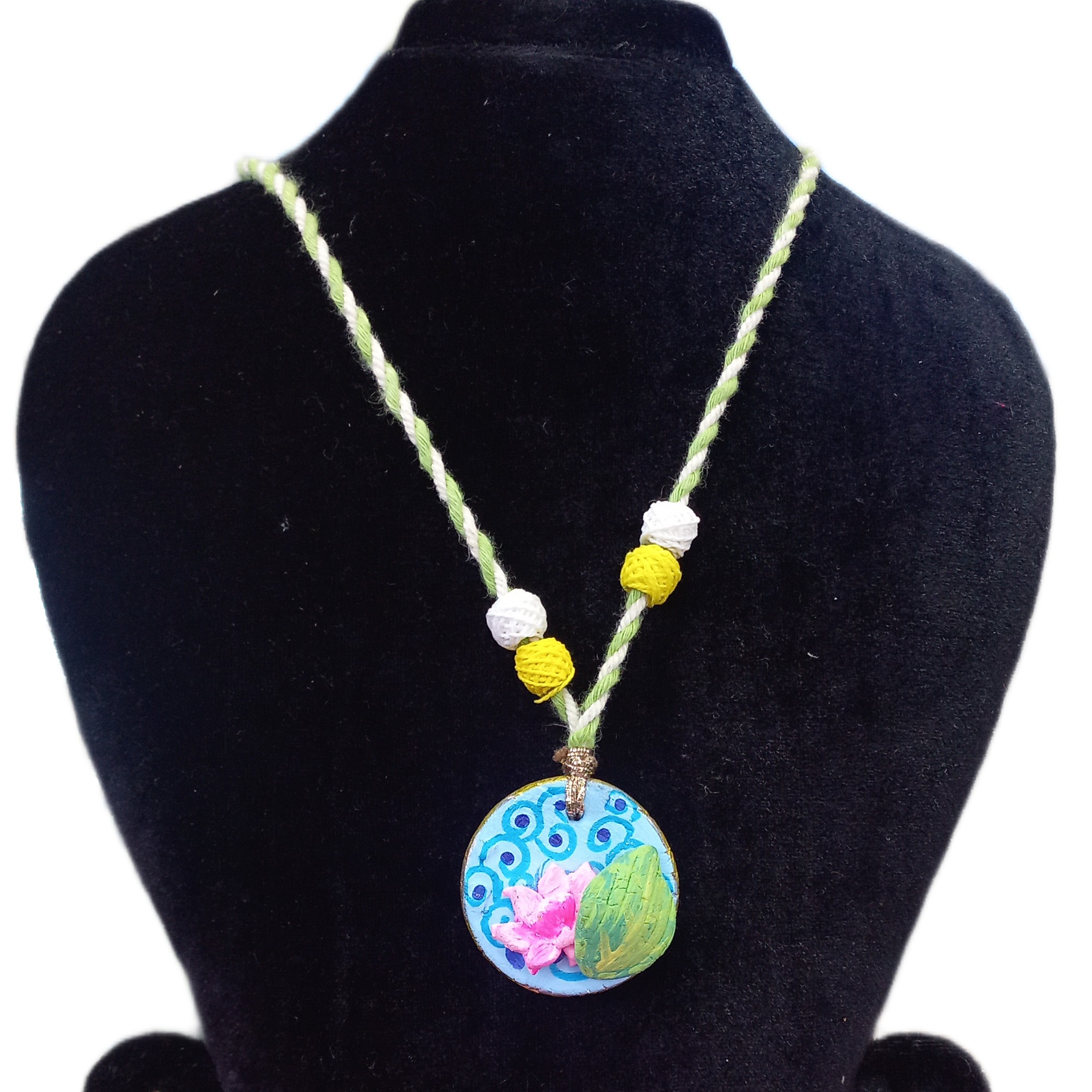 Blossom Harmony Hand-Painted Pendant Necklace