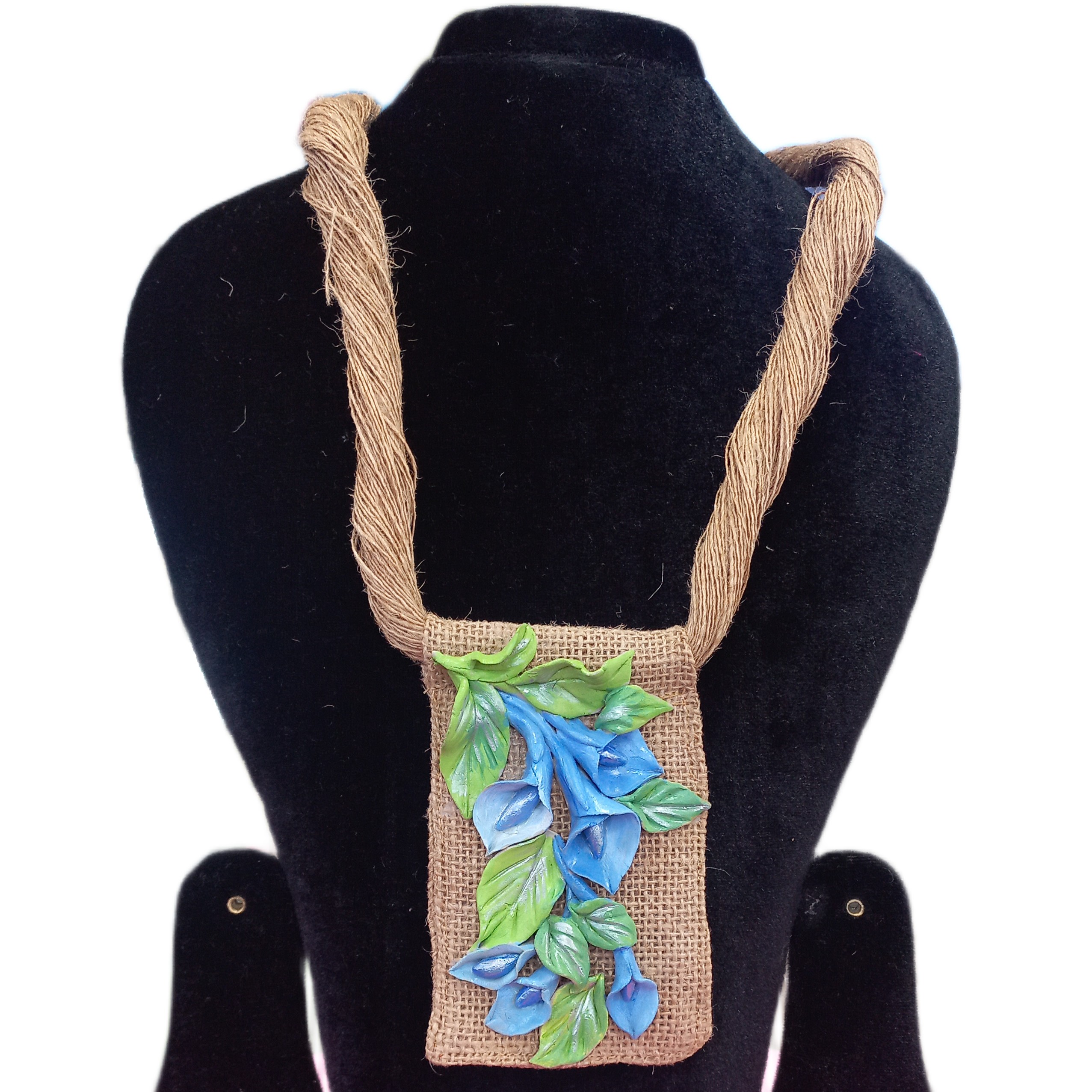 Handmade Fabric Bead Necklace
